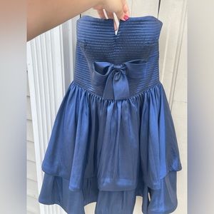 Sheri Hill Blue Strapless Homecoming Dress